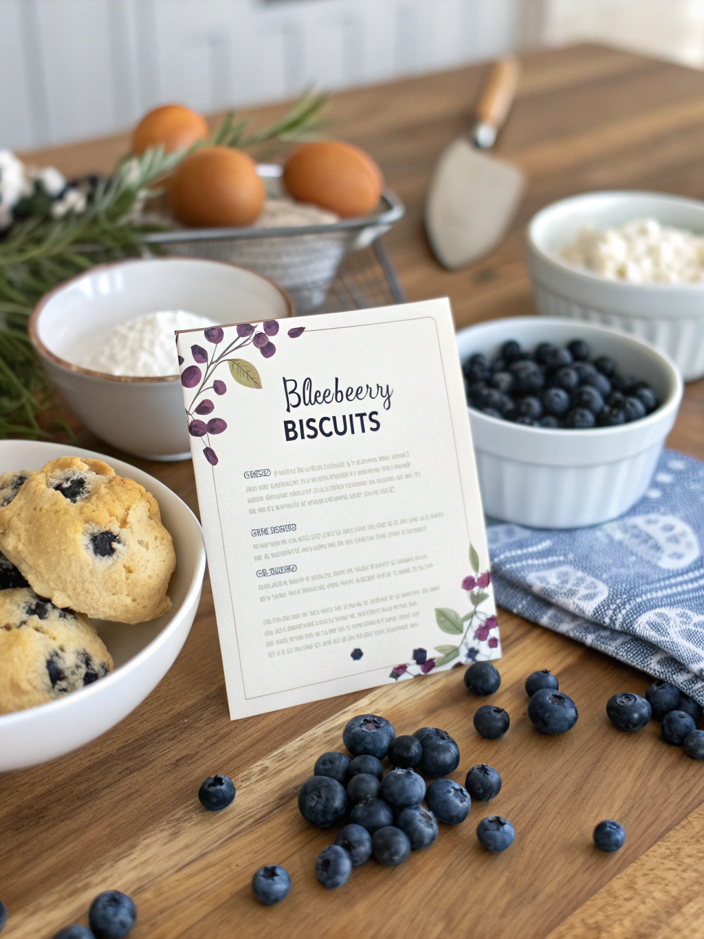 Ingredients for Blueberry Biscuit Recipe