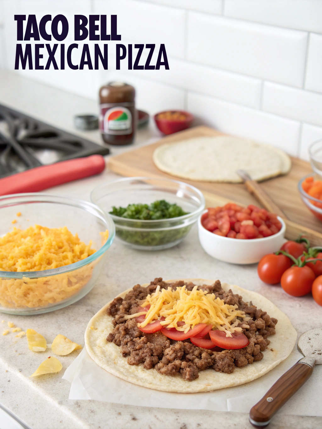 Ingredients for Taco Bell Mexican Pizza Recipe